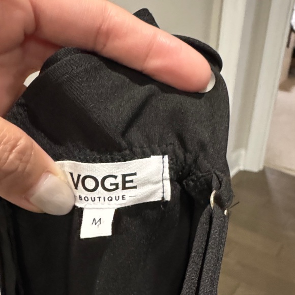 Chic Black Ruffled Jumpsuit - Picture 3 of 3